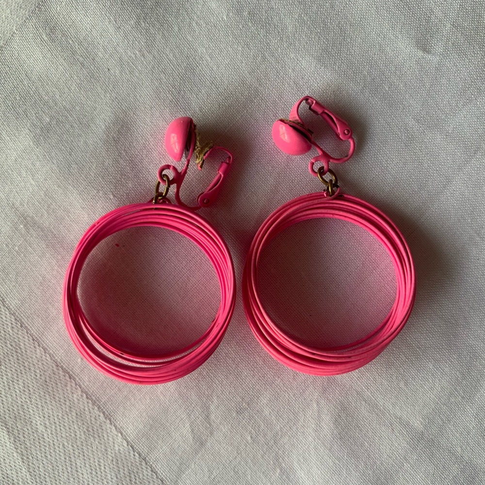 Vintage 80s Clip-on Hoop Earrings